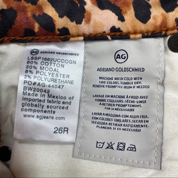 AG Adriano Goldschmied Jeans Jodi Crop Leopard 26 - Picture 9 of 10